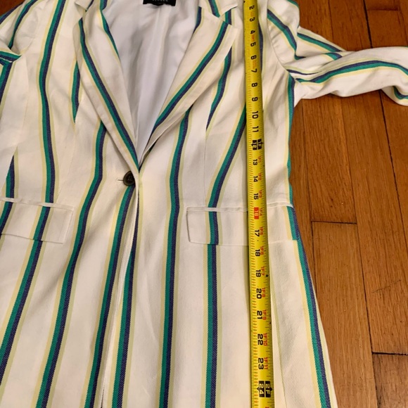 Halogen Nordstrom ladies striped cotton blend blazer Sophisticated & sexy XS - Picture 5 of 8